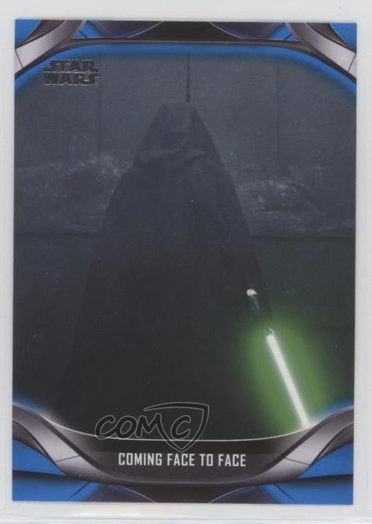 2021 Topps Star Wars The Mandalorian: Stagione 2 Blu Coming Face to Face #95 2xw