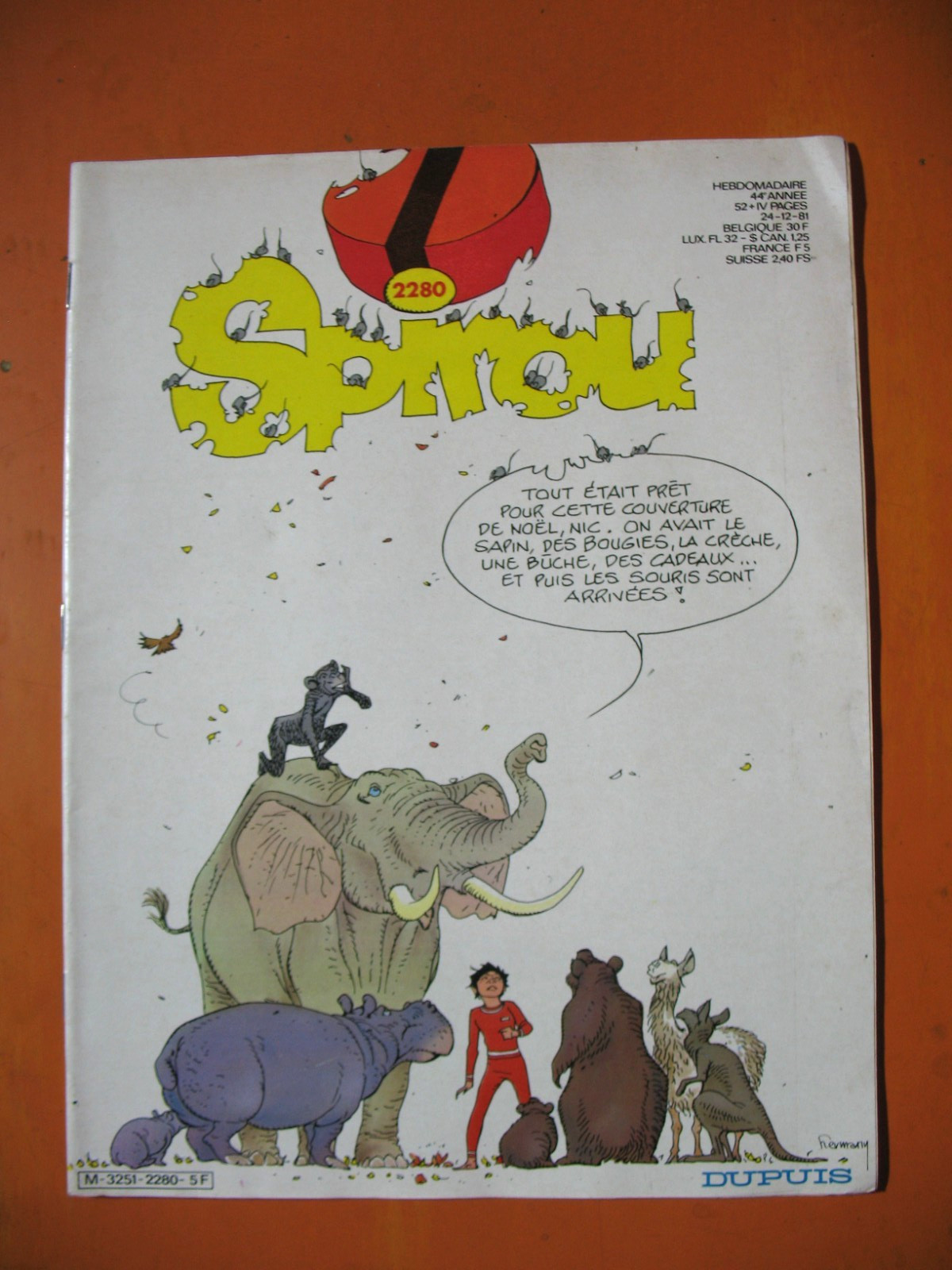 SPIROU Magazine N° 2280 du 24/12/1981- Germain et Nous...