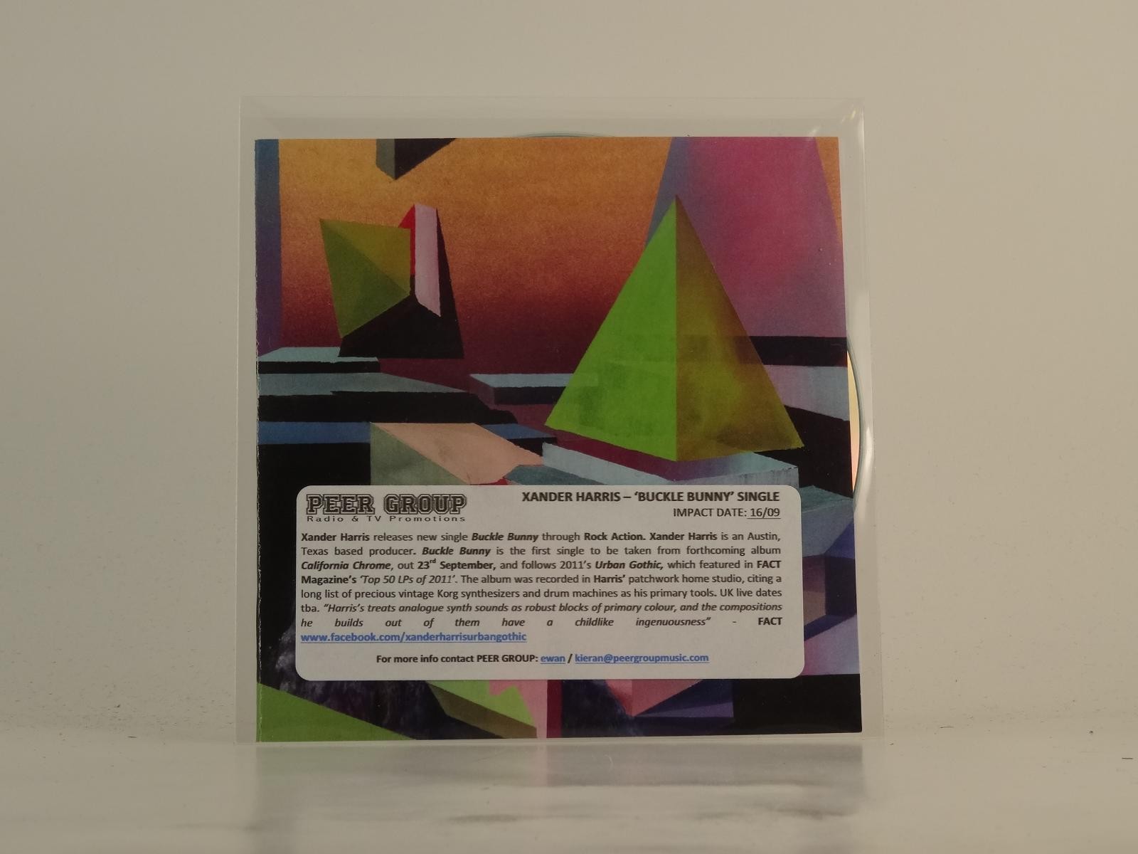 XANDER HARRIS BUCKLE BUNNY (E3) 1 Track Promo CD Single plus Picture Sleeve ROCK