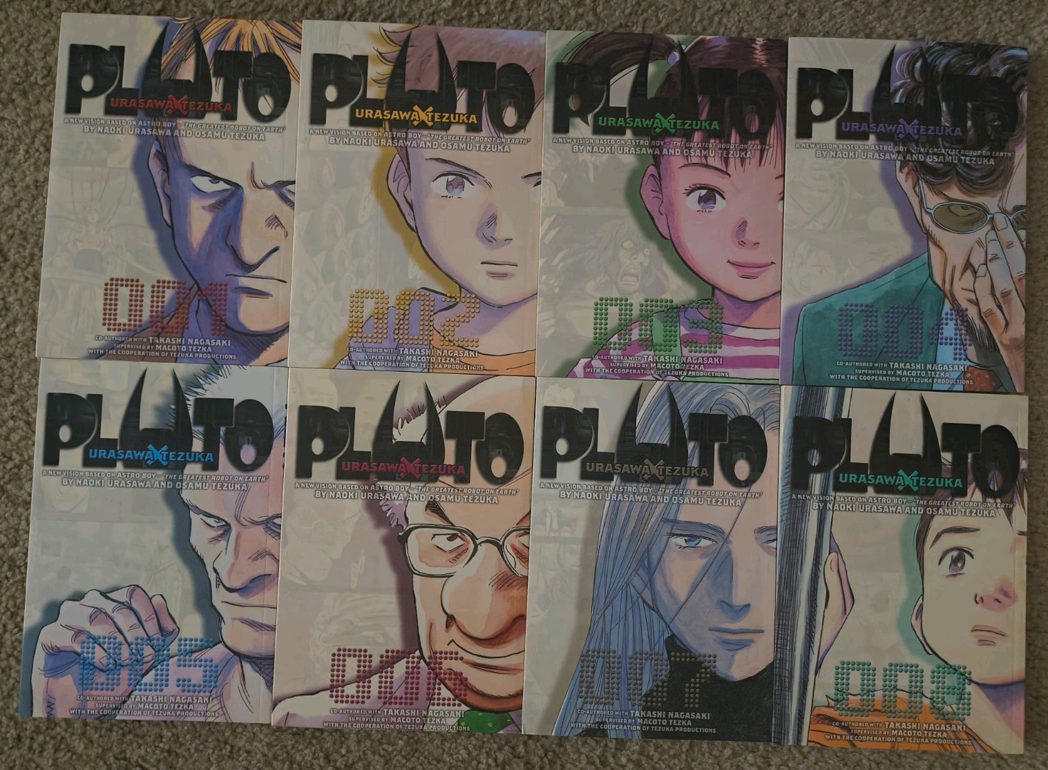 Pluto Manga Set Completo 1-8 Copertina Inglese Naoki Urasawa Astro Boy VIZ