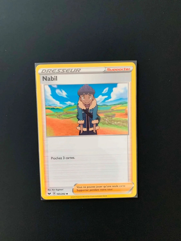carte pokémon Nabil FR 165/202 Épée et Bouclier