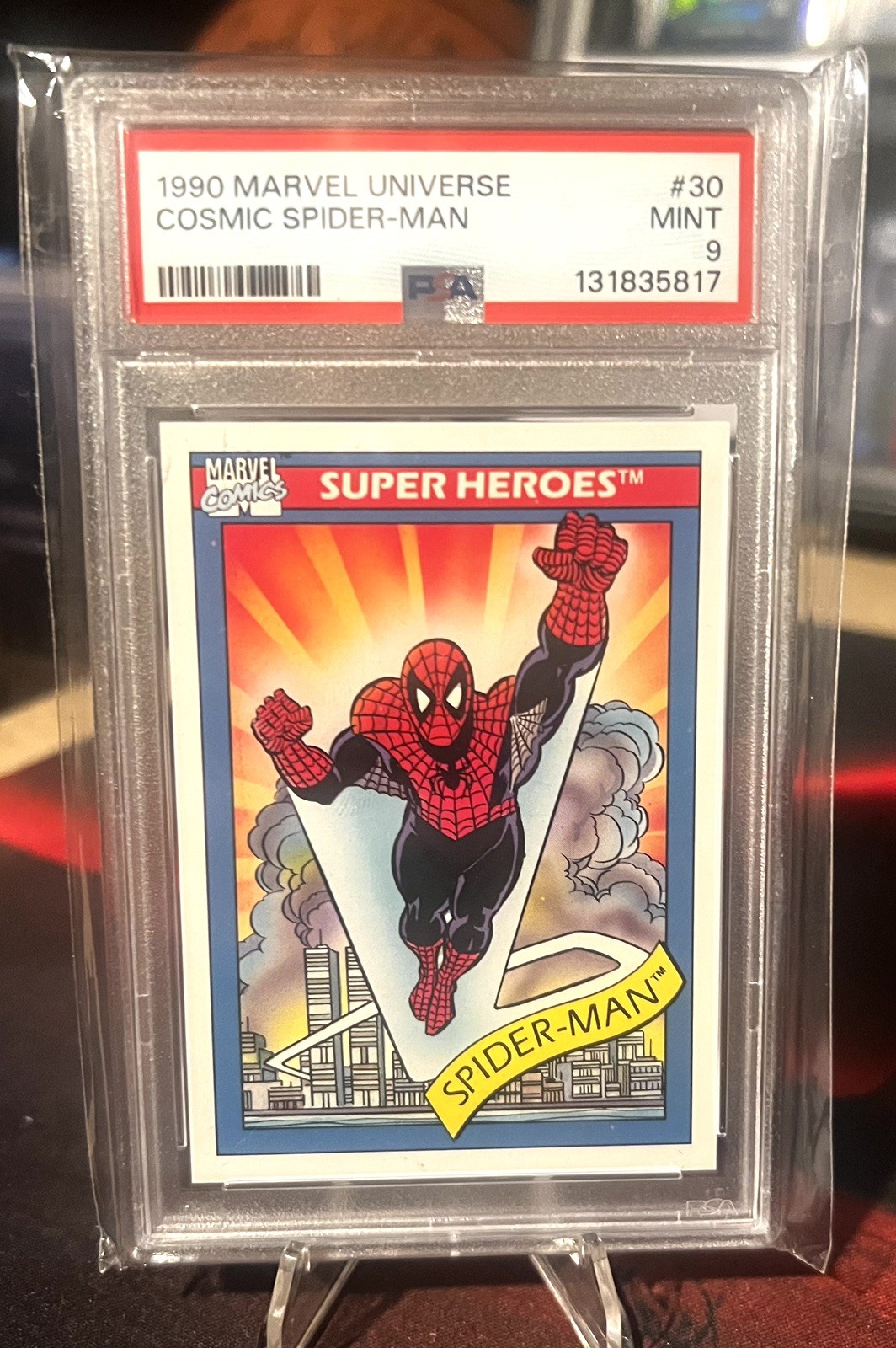 1990 Marvel Universe Spider-Man #30 PSA 9 Fresh Cert Regrade?!? 