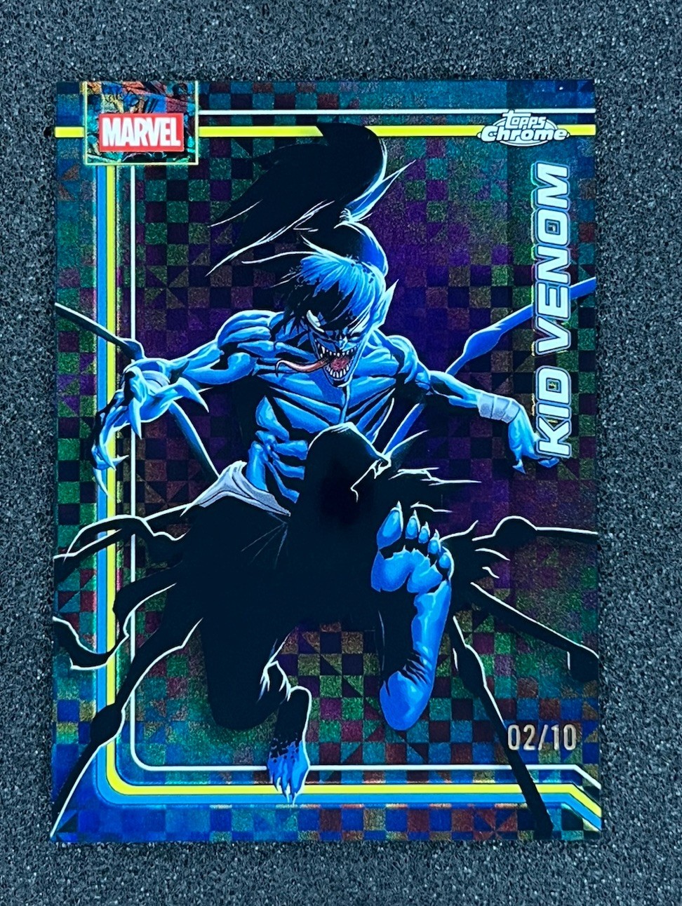 2026 Topps Chrome Marvel Kid Venom Black X-Fractor 02/10 #128