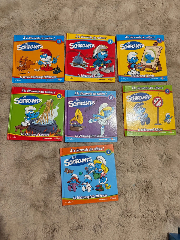Lot collection les métiers les schtroumpfs altaya tome 1 a 7