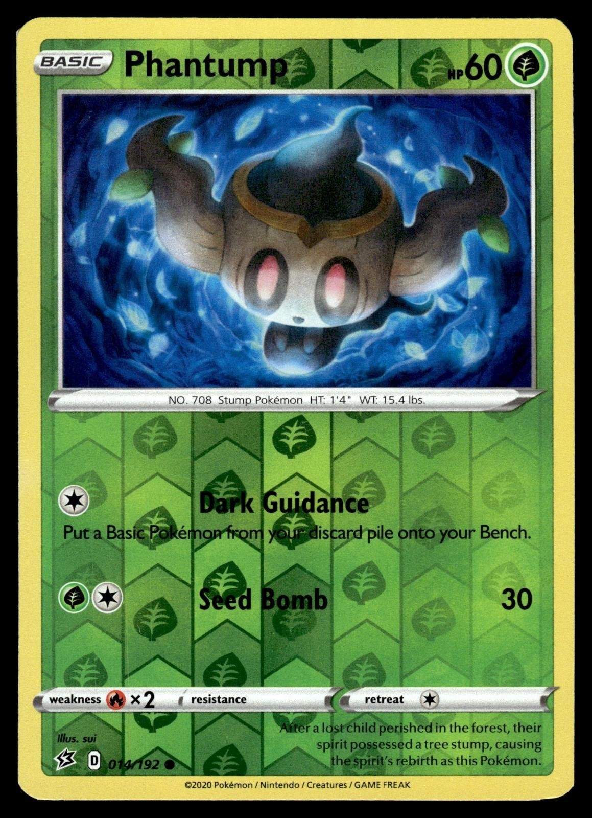 Pokemon - Phantump 014/192 - Reverse Holo - Scontro Ribelle - NM/M