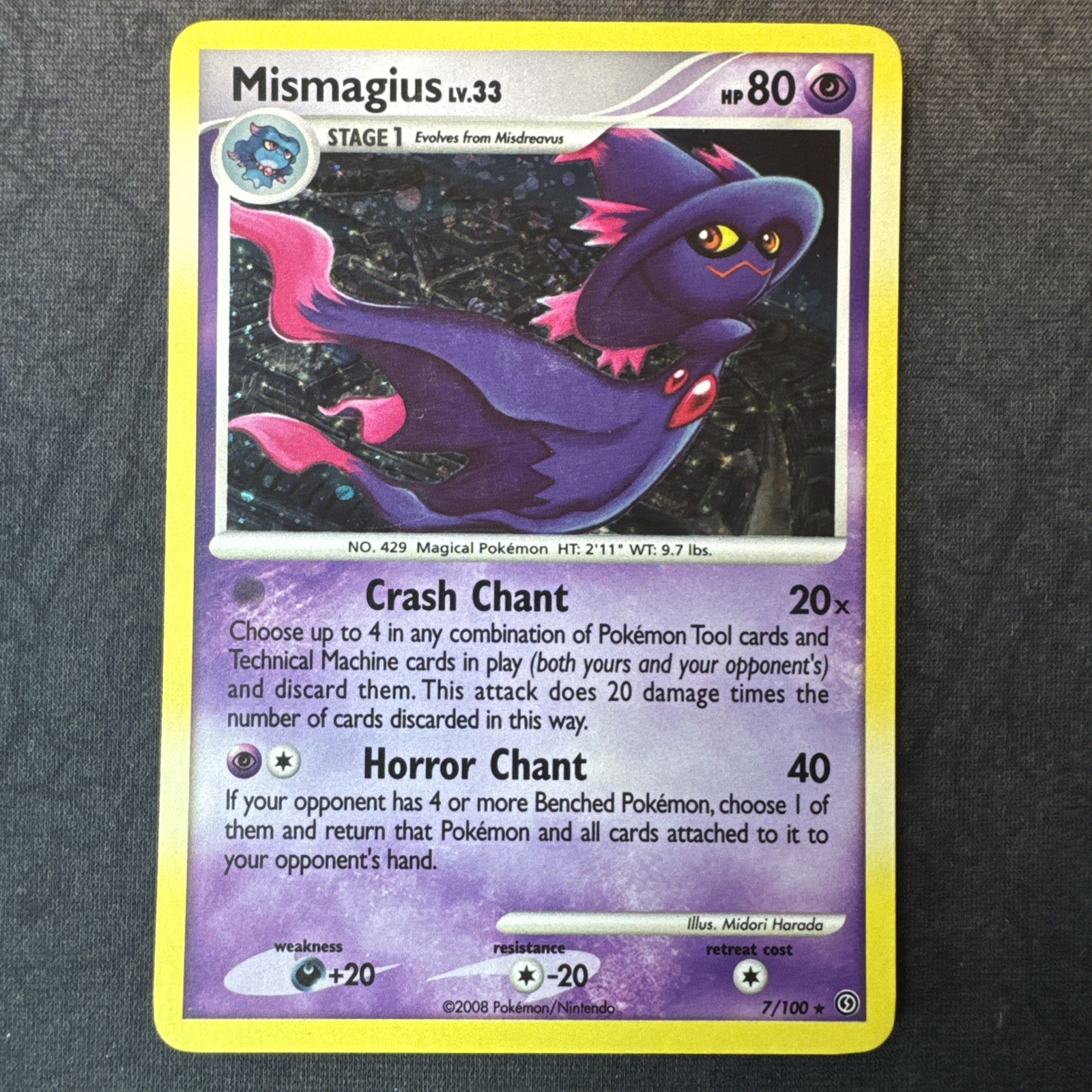 Mismagius 7/100 Stormfront Holo Pokemon