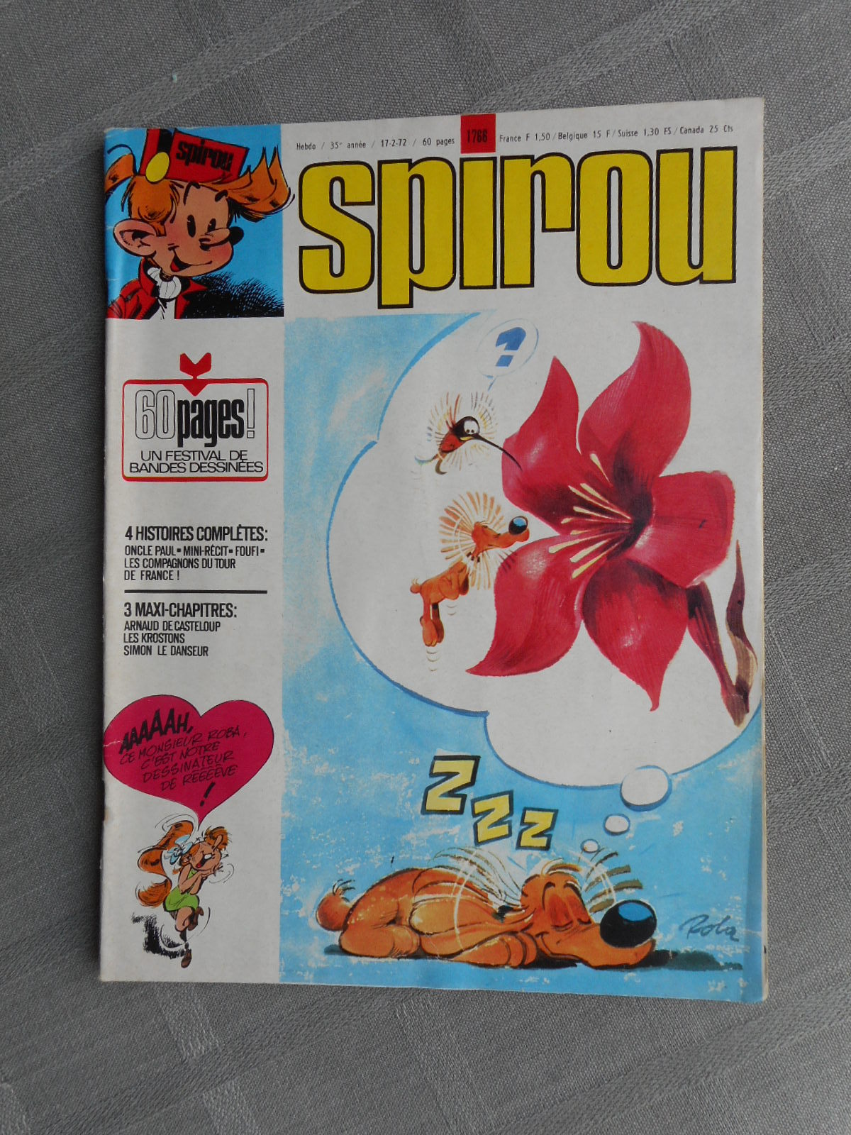 Lilla Spirou N° 1766 Condizioni Corretti/Condizioni Con il Supplemento +