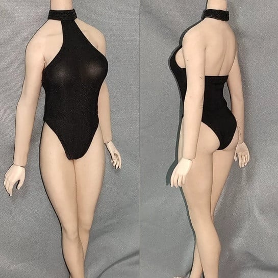 Costume da bagno monopezzo scala 1/6 collo appeso modello adatto 12'' figure femminili Tbl