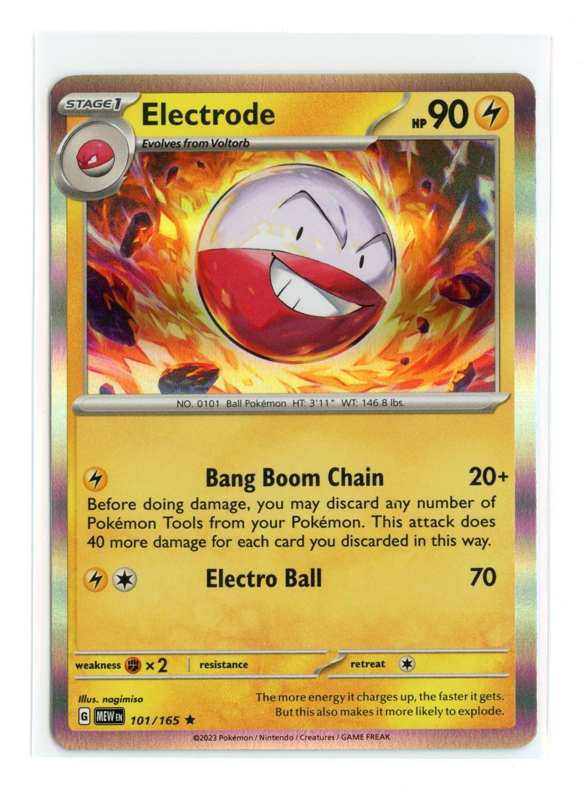 Elettrodo 101/165 Raro Holo SV: Scarlatto e Viola 151 Pokemon TCG