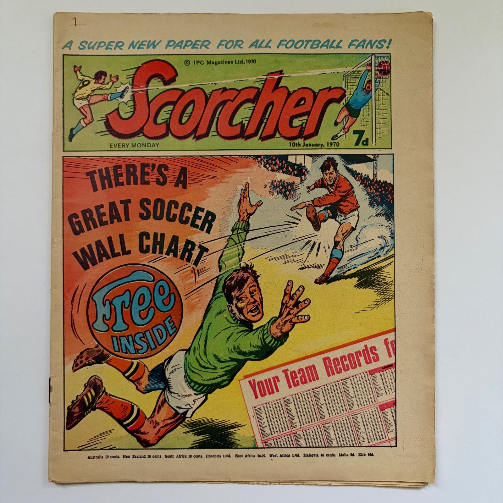 Scorcher - Comic - Issue 1 - 1970 - IPC Magazines - Debut of Billys Boots