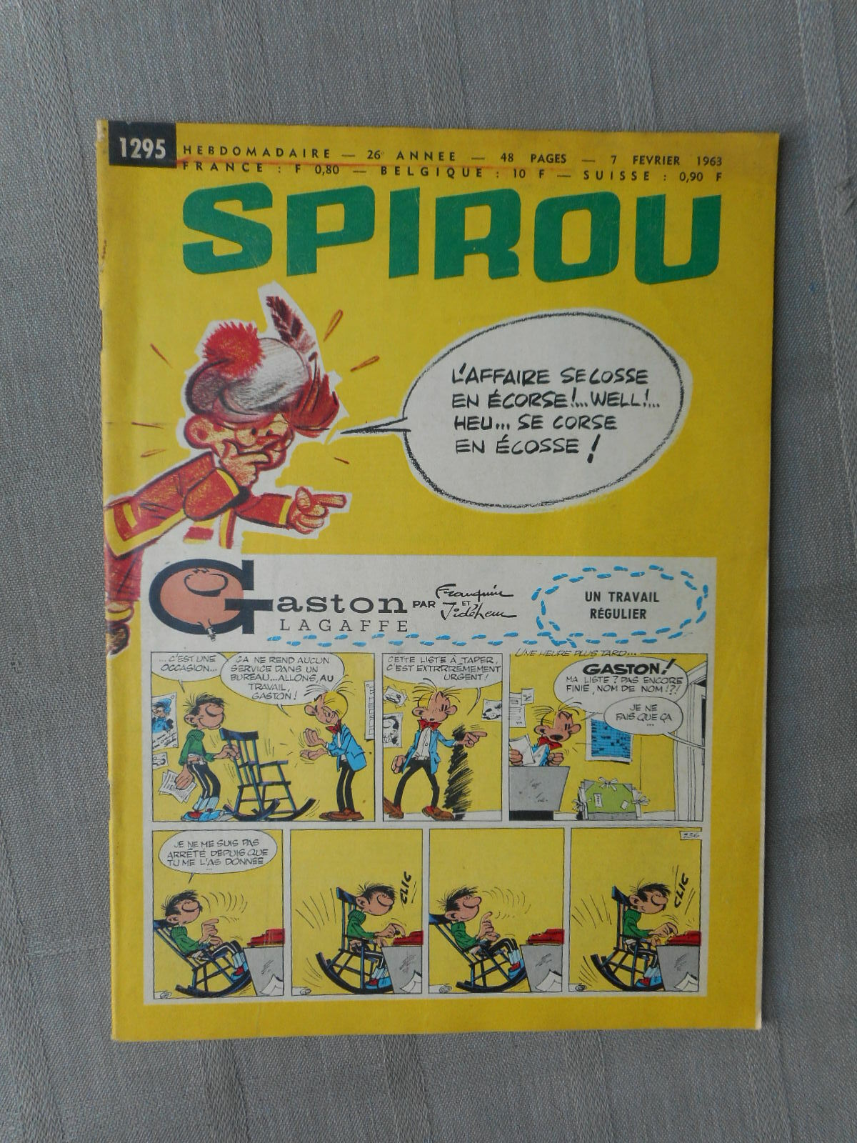 Lilla Il Giornale Di Spirou N° 1295 1963 IN Condizioni Con il Suo Mini-Recit