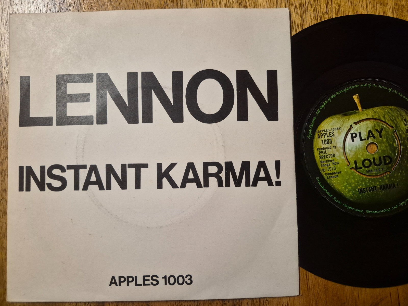 John Lennon – Instant Karma! 1970 7” Apple Records – APPLES 1003