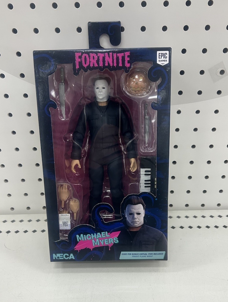 Modellino NECA Fortnite Fortnitemares Michael Myers in scatola con accessori