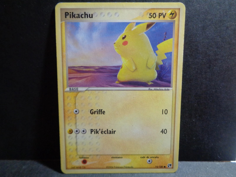 Pikachu bloc EX tempête de sable 72/100