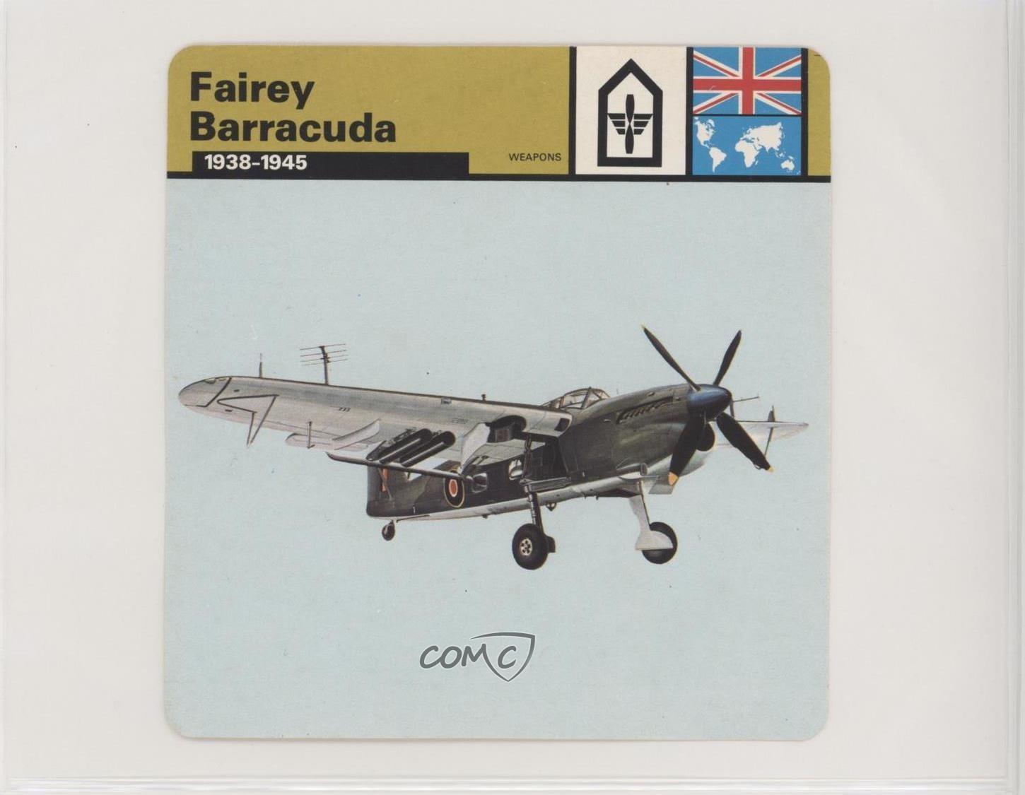 1977 Edito-Service World War II Fairey Barracuda #13-036-41-03 0w6