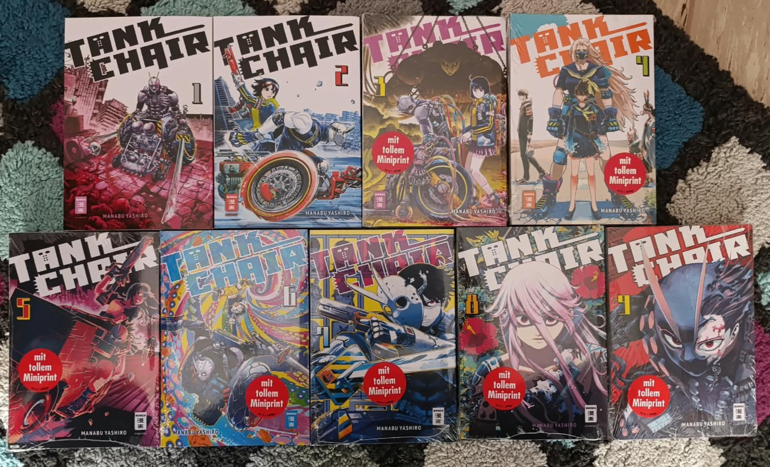 Sedia Tank Manga 1-9 Deutsch Manabu Yashiro 1. Edizione Ministampe parzialmente originali