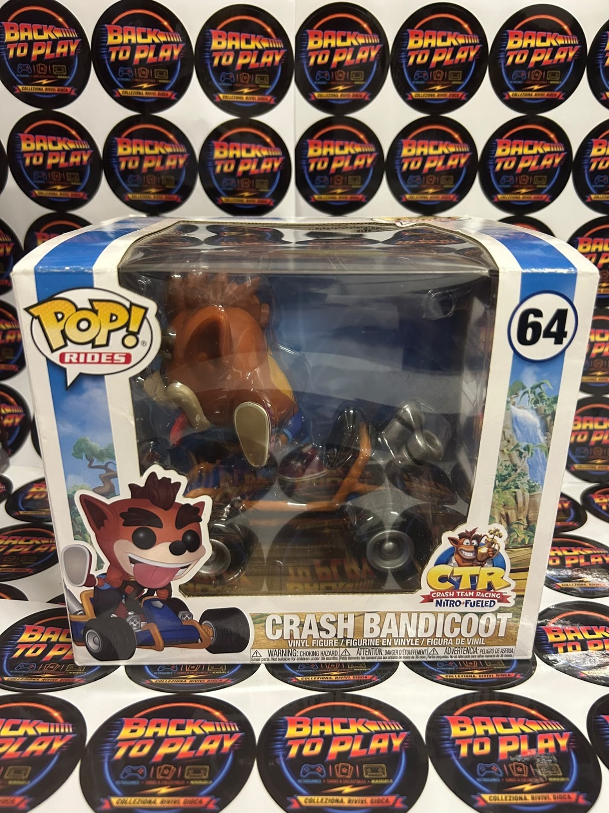 FUNKO POP RIDES CTR CRASH BANDICOOT 64 NUOVO