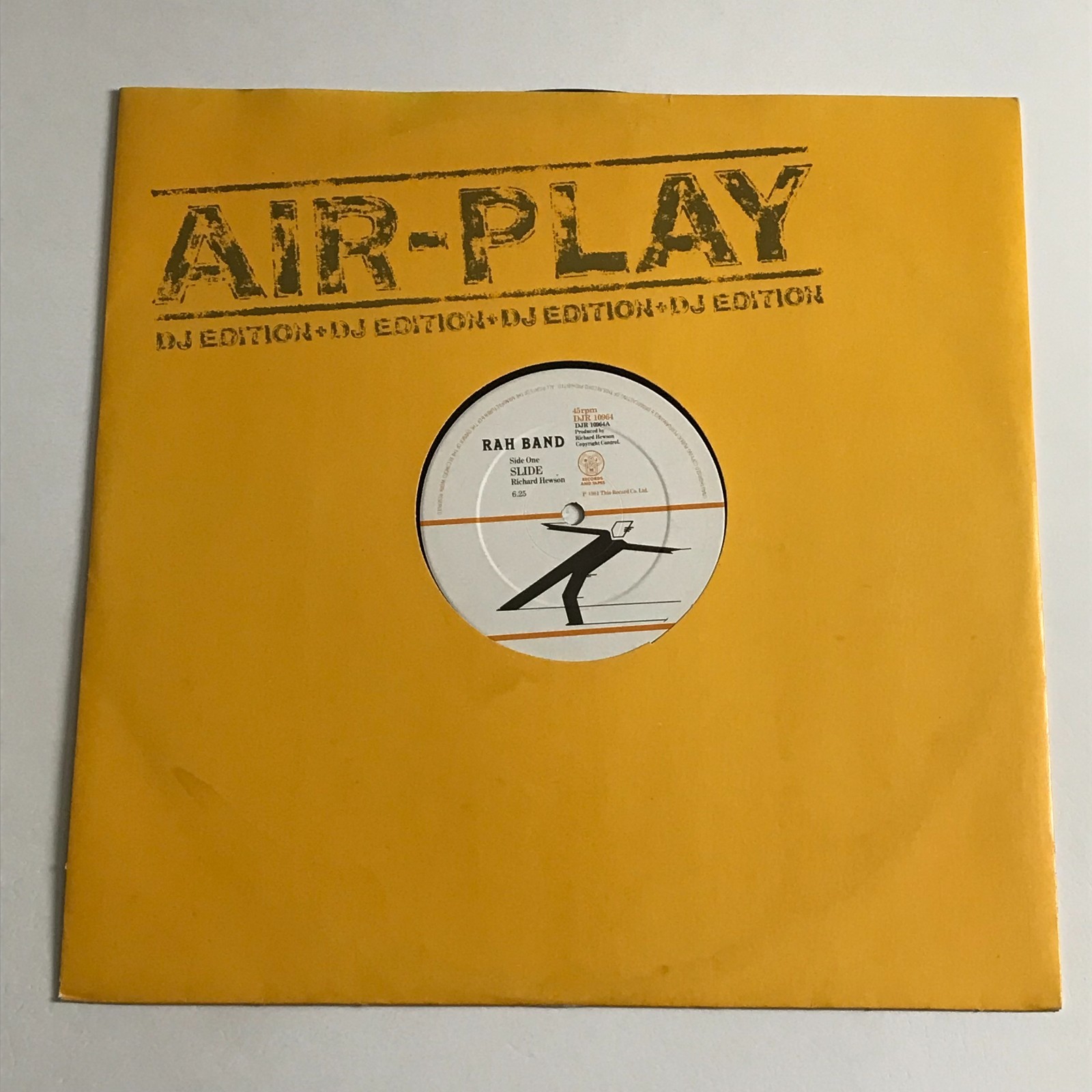RAH Band - Slide 12" Vinyl Record A1/B1 - DJR 10964 EX/VG+