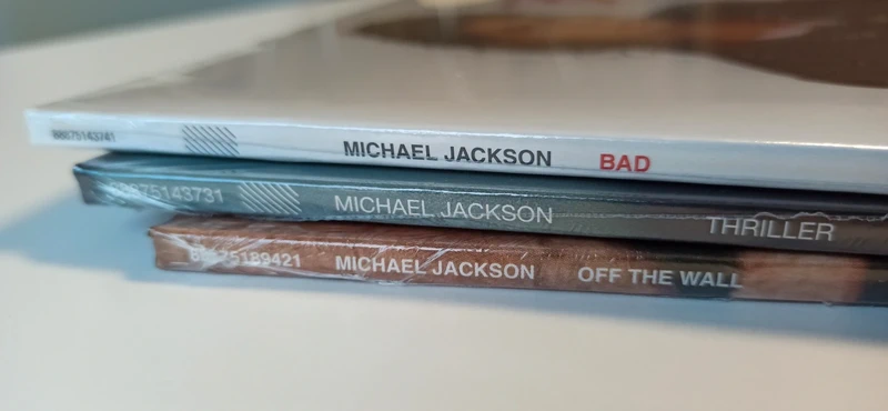 3 x Michael Jackson vinyl / LP (Off the Wall, Thriller, Bad)