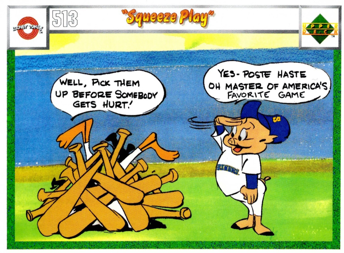 Upper Deck 1990 Looney Tunes Squeeze Play #513/516 Trading Card