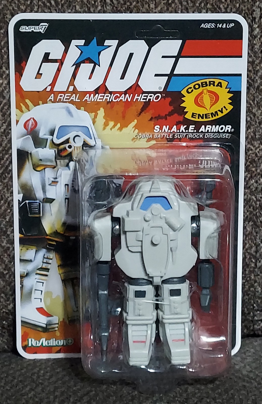 G.I. Joe ReAction+ S.N.A.K.E. Armatura (travestimento roccia) ~ NUOVO