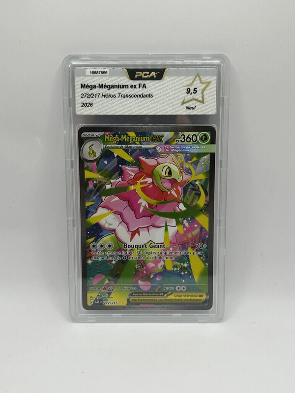 Carte Pokémon Méga Méganium 272/217 PCA 9.5 Héros Transcendants 2026
