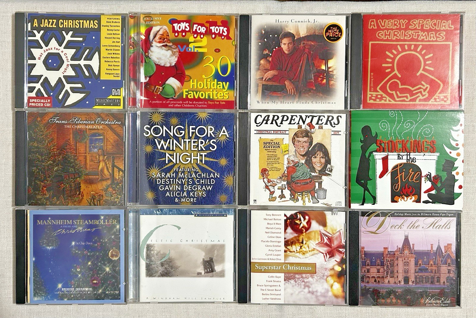 12 Christmas CD Lot Mannheim Steamroller Trans Siberian Carpenters Holiday Music