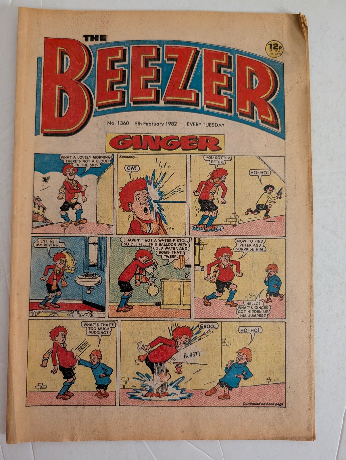 The Beezer Comic No 1360, February 6th 1982.