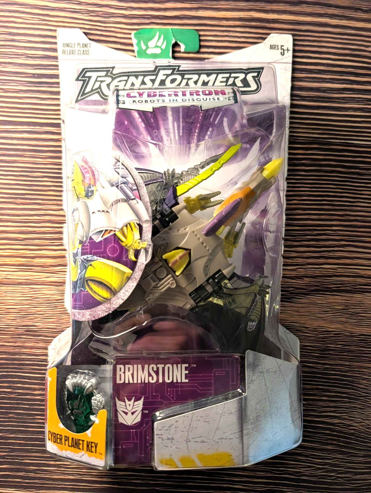 Transformers Cybertron RID Deluxe Class Brimestone carta APERTA con chiave Planet