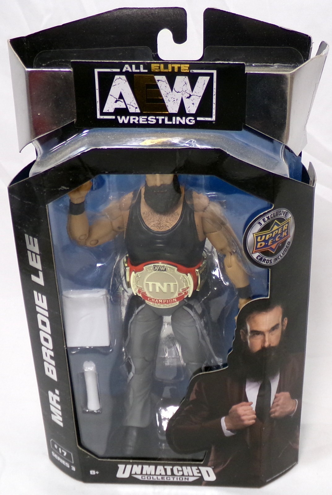 Jazwares AEW Unmatched Series 3 #17 Mr Brodie Lee Figura 6" Nuova Sigillata