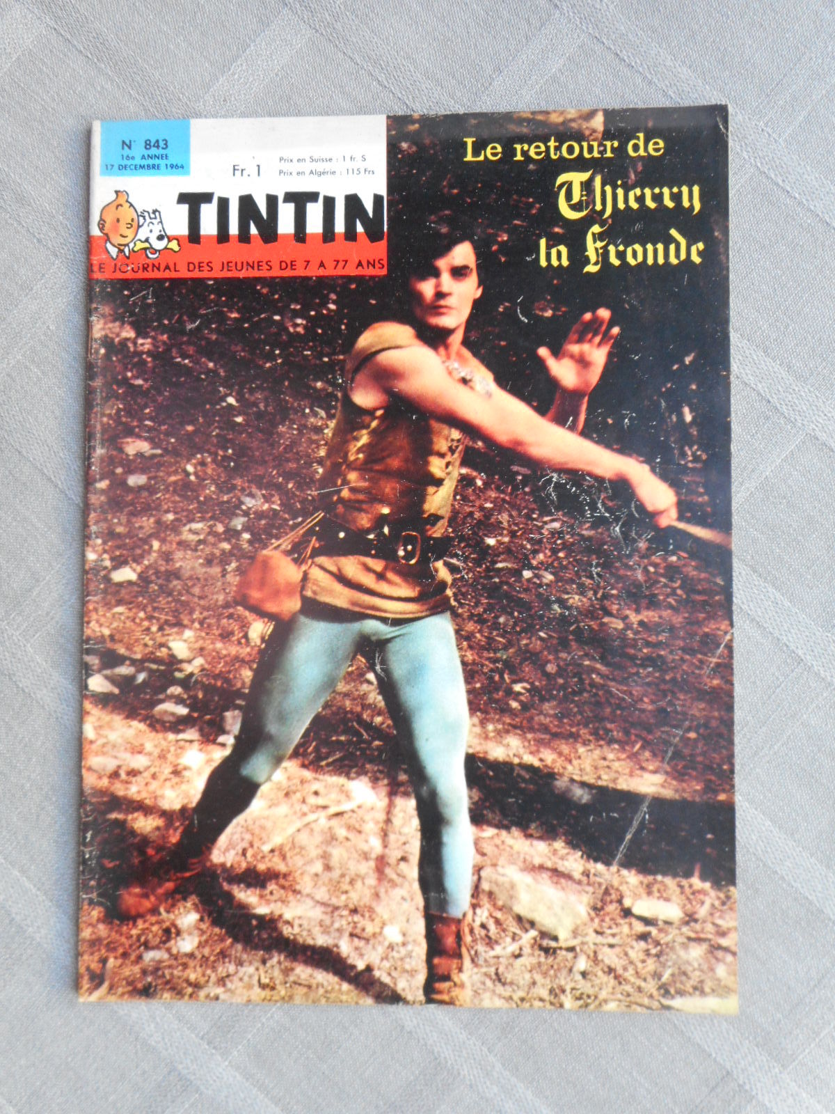 Hebdo Tintin 1ª Serie N°843 Copertina Thierry La Fronde Stato Corretto