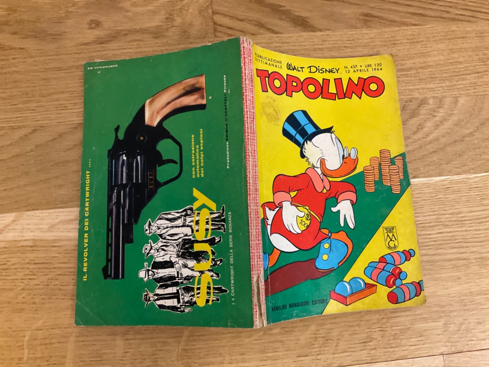 TOPOLINO LIBRETTO N.437 MONDADORI DISNEY 1964  SI BOLLINO,