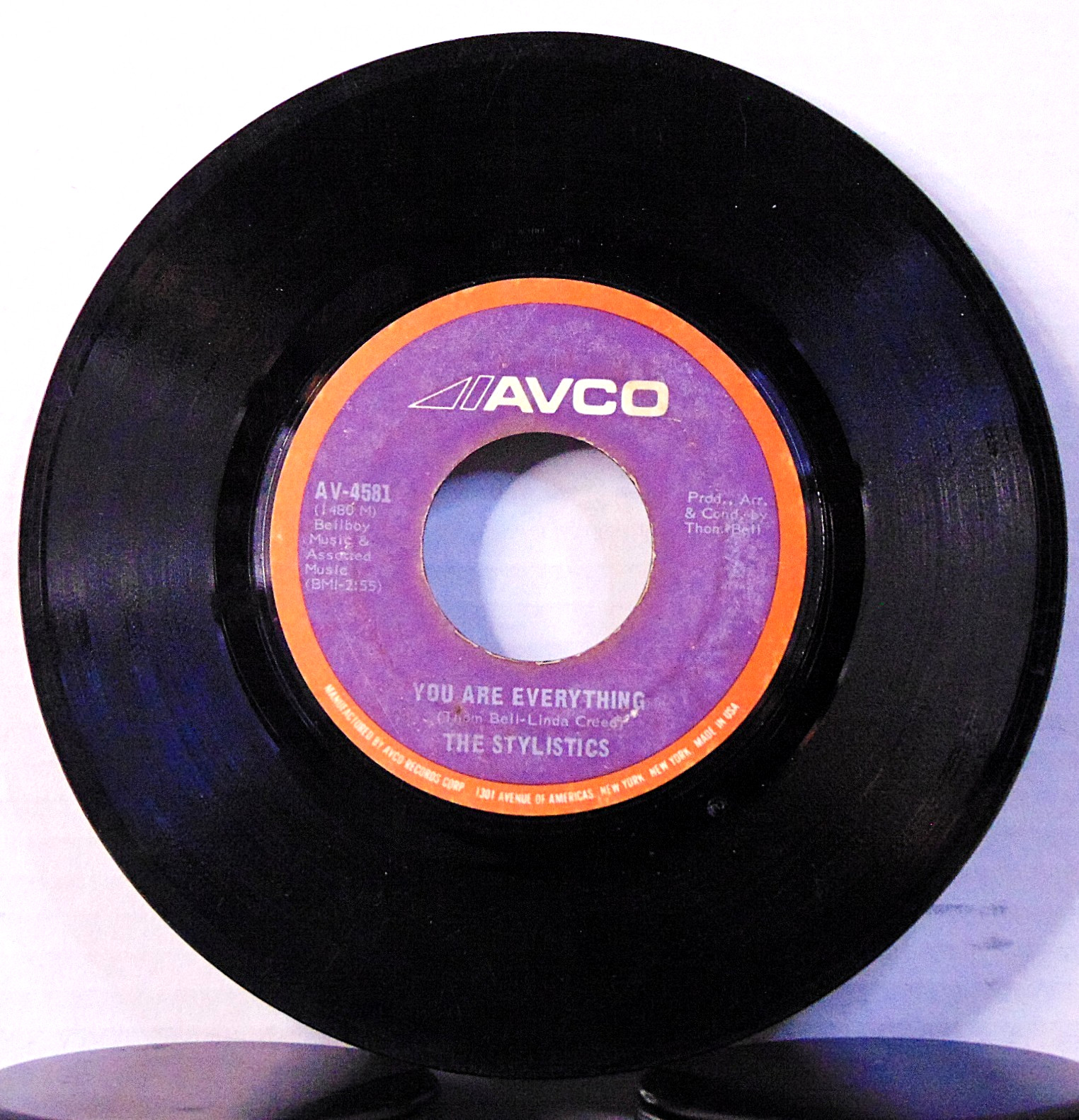 The Stylistics - You Are Everything / Country Living - 1971 Avco 7" Vinyl Single