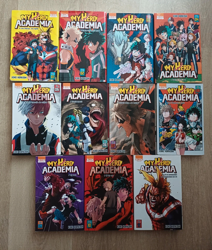 Mangas my hero academia tome 1 a 11