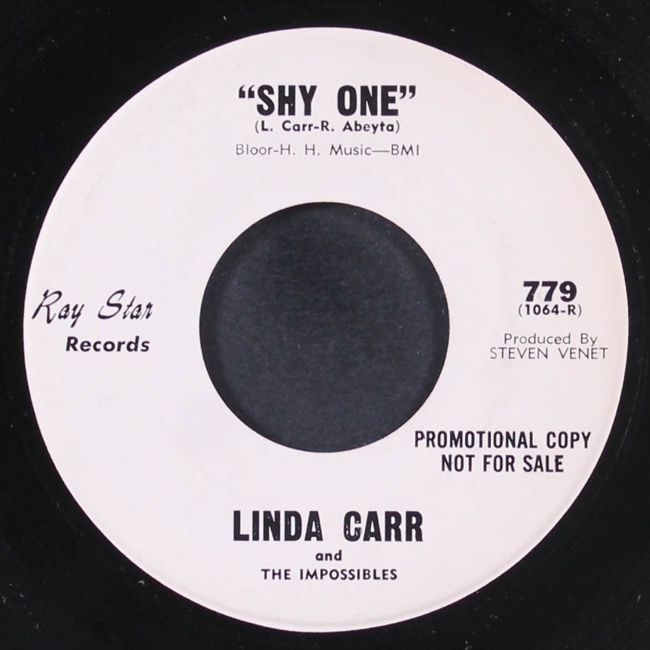 LINDA CARR: shy one / the garbage man RAY STAR 7" Single 45 RPM