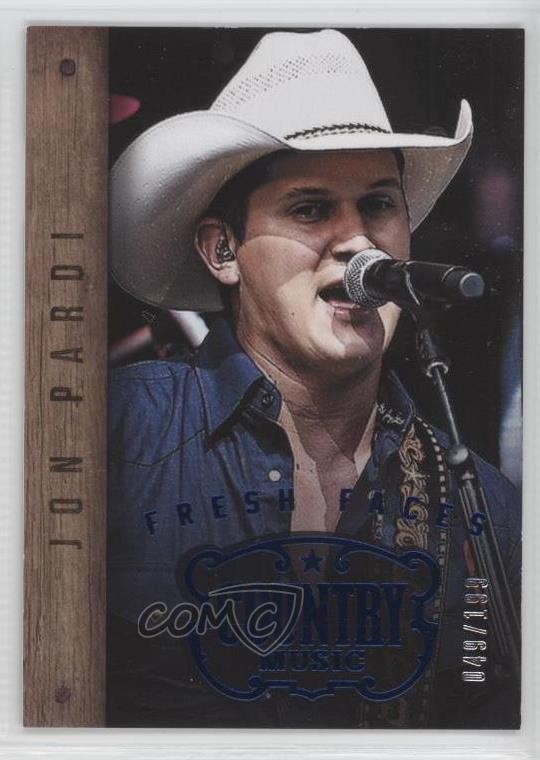 2014 Panini Country Music Fresh Faces Blue 49/199 Jon Pardi #5 z6b