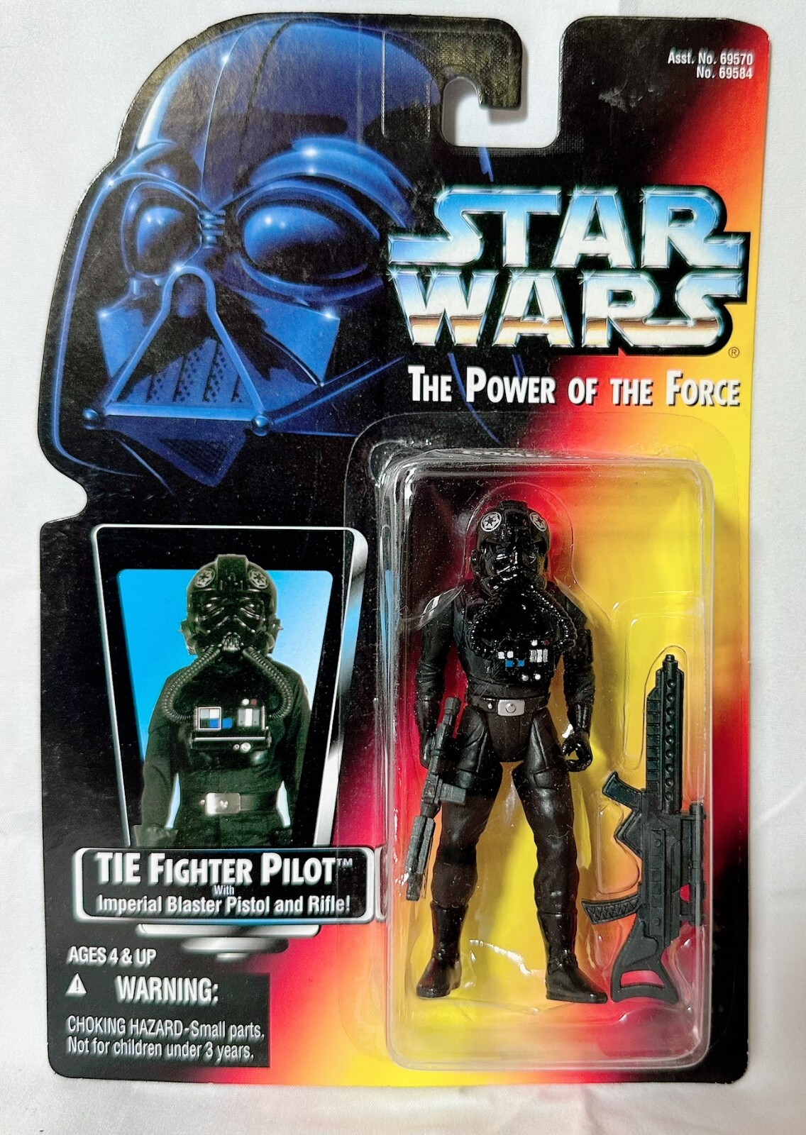 Star Wars Power of the Force TIE Fighter Pilot 1996 Kenner Imperial Figure POTF2
