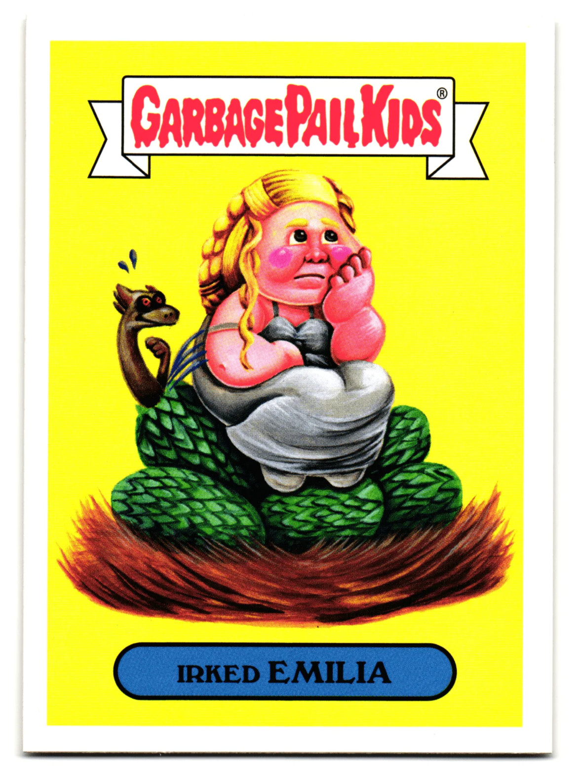 Game Of Thrones Irked EMILIA GPK Garbage Pail Kids 2016 Trashy TV #2b
