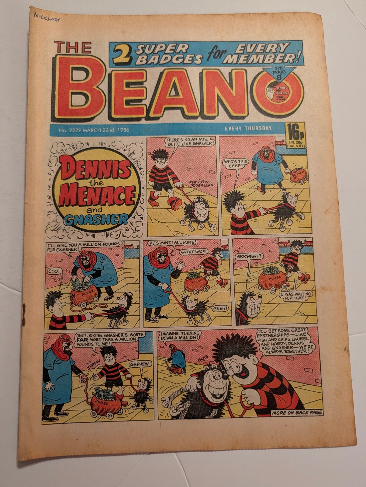 Beano Comic No 2279, March 22nd 1986.