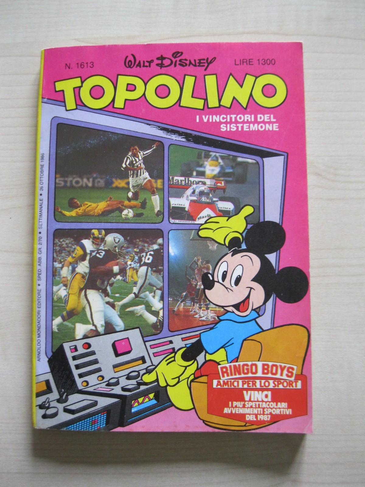 TOPOLINO N. 1613 - ARNOLDO MONDADORI EDITORE - 26 OTTOBRE 1986