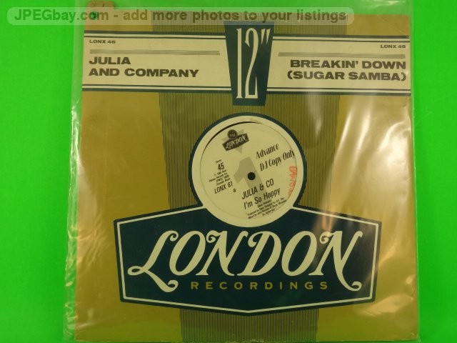JULIA AND CO I'M SO HAPPY (492/28) (492) 3 Track Promo 12" Single including Comp