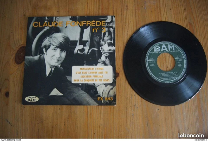Claude fonfrede n°3 monseigneur l atome rare ep 1967 valeur+ pop folk