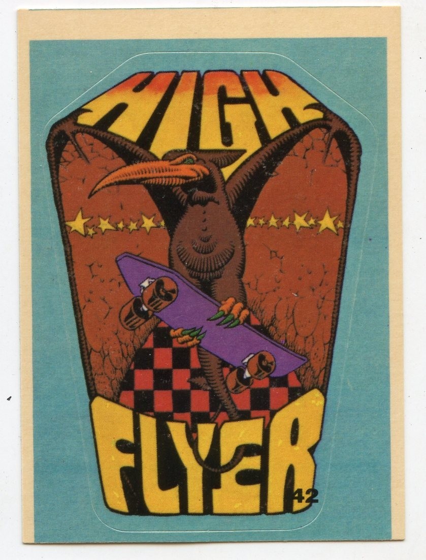 Original 1978 Donruss Skateboarding Sicker Card 42 High Flyer