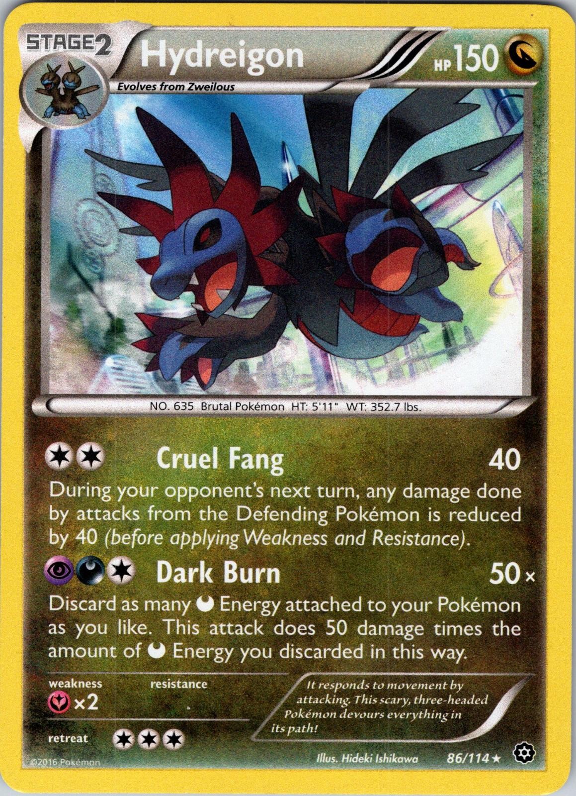 Hydreigon 86/114 Holo Rare Steam Siege Pokemon NM-LP