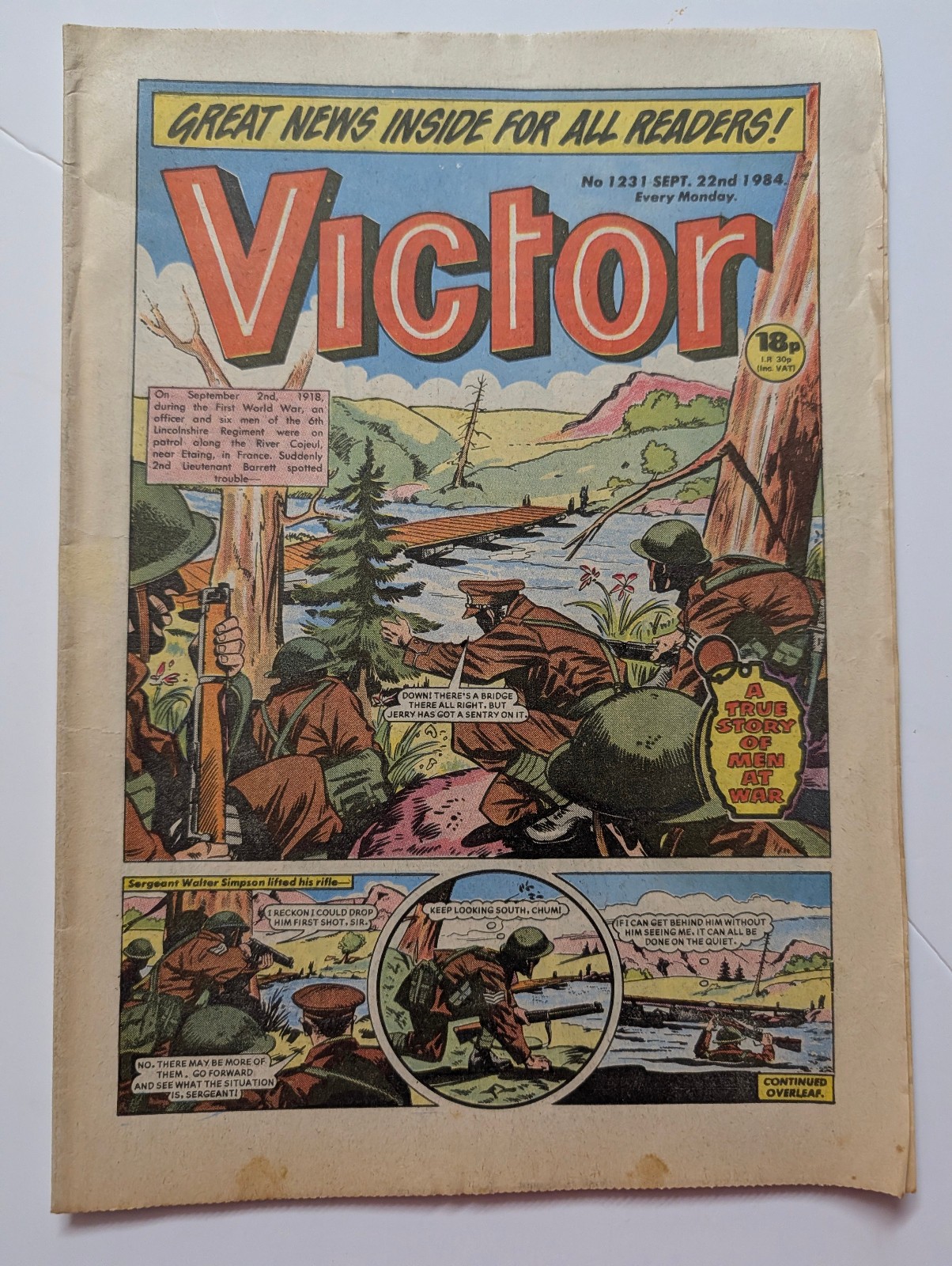 The Victor Comic, No 1231, September 22nd 1984.