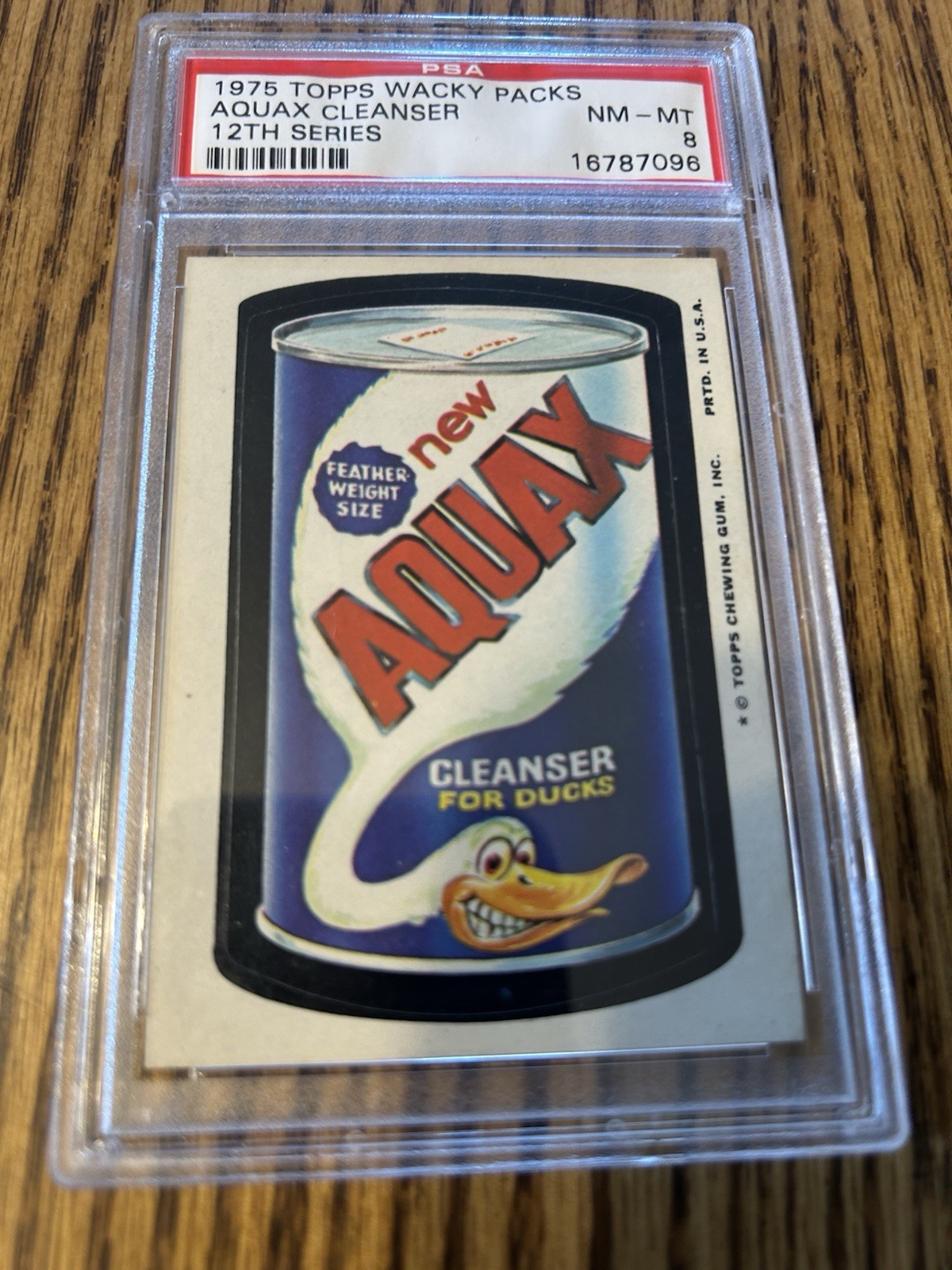 Wacky Packs Detergente Aquax 1975 12° serie Psa8