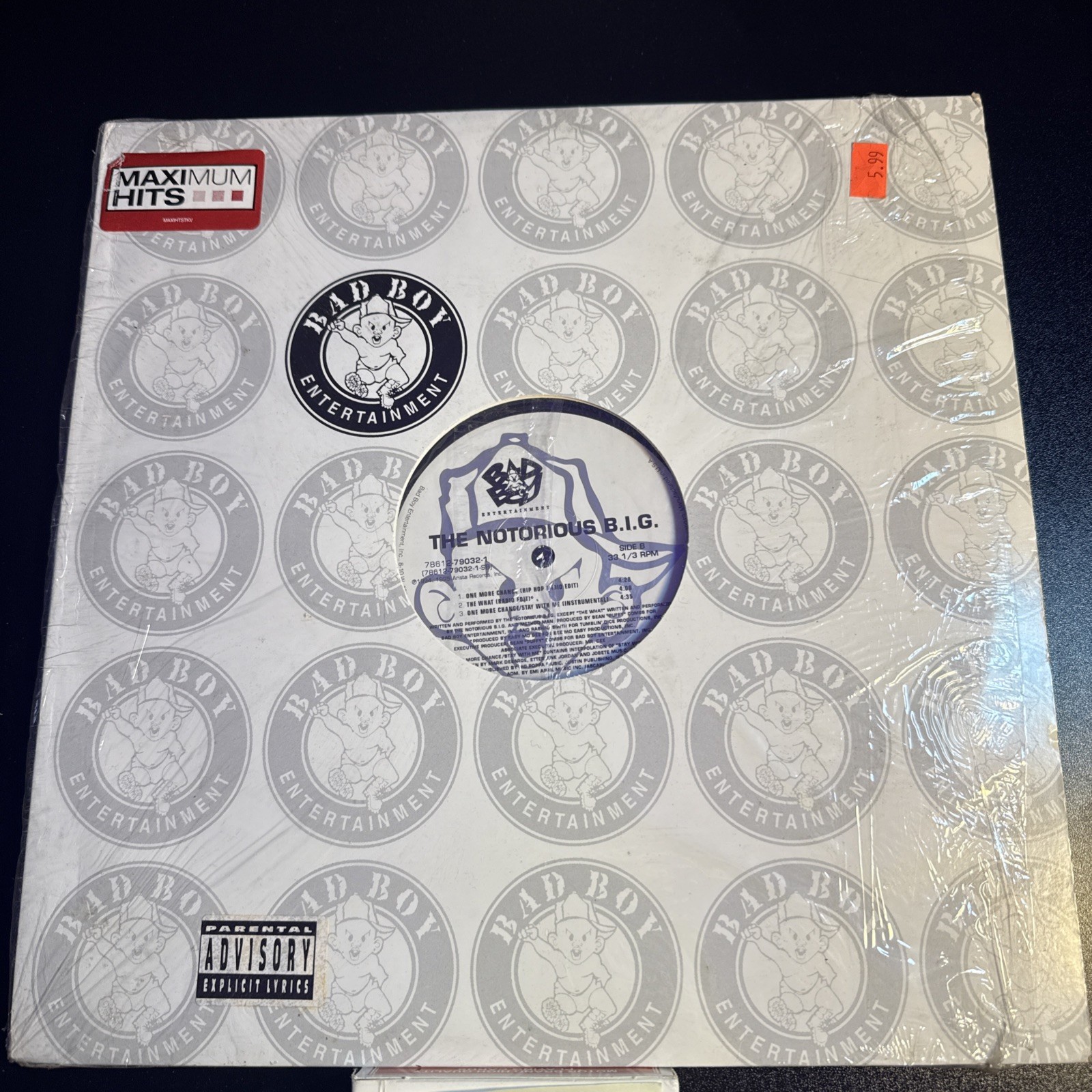 The Notorious B.I.G. One More Chance Bad Boy 12" Vinyl Single 33RPM