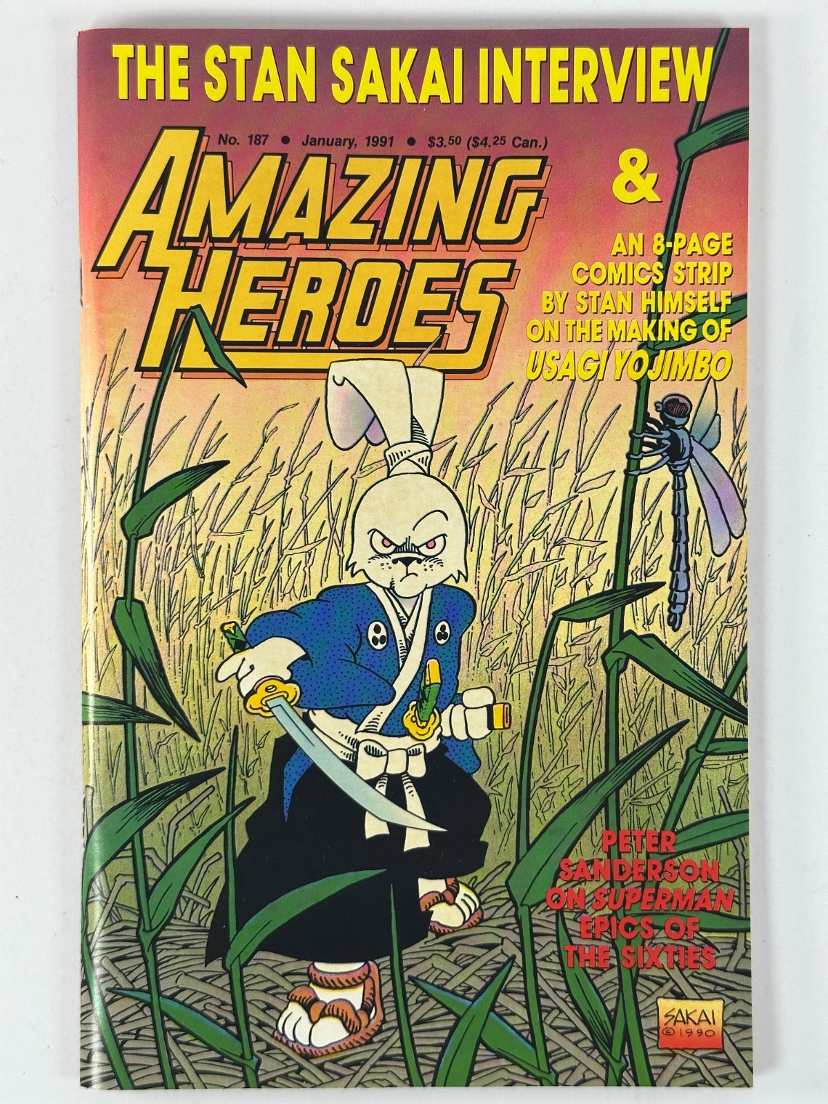 Amazing Heroes #187 Intervista Stan Sakai Usagi Yojimbo Fantagraphics 1991