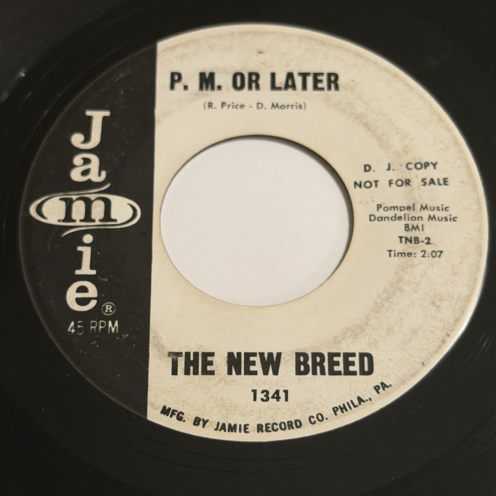 The New Breed: P. M. Or Later / Sunny 45 - Jamie - Funk Soul