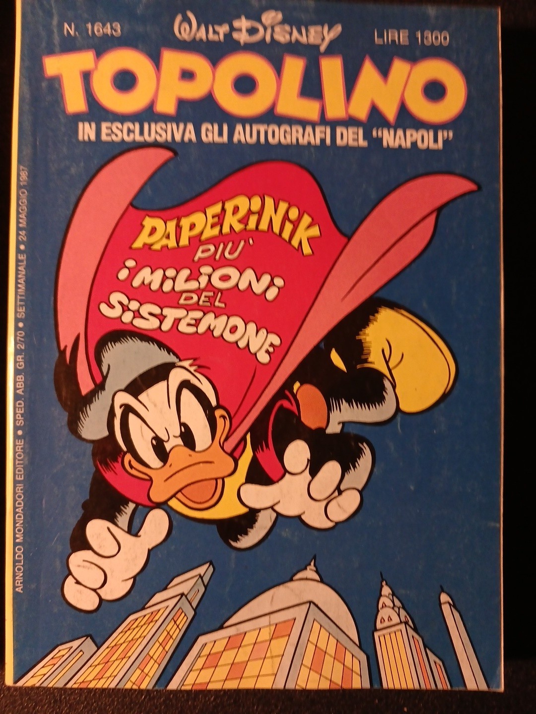 Topolino nr.1643 (edizioni Mondadori,1987)